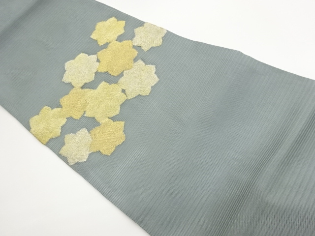 JAPANESE NAGOYA OBI FOR SUMMER / WOVEN FLOWER
